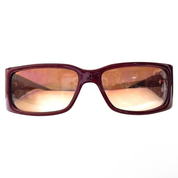 VTG Y2K DIOR ClassicDior 2 Sunglasses Burgundy • Brown Gradient Lens CQJNF NWOT - Picture 7 of 16